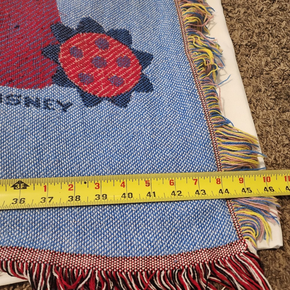 Vintage Disney Winnie The Pooh Tapestry Blanket 56x46 - Picture 7 of 8